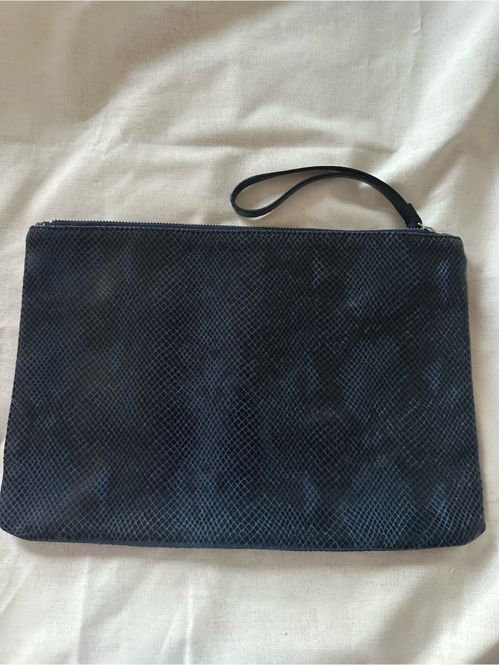 Banana Republic Python Navy Clutch